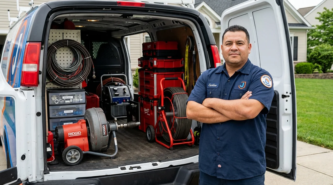 Professional drain cleaning equipment and Johns Plumbing LLC plumber in Dade City