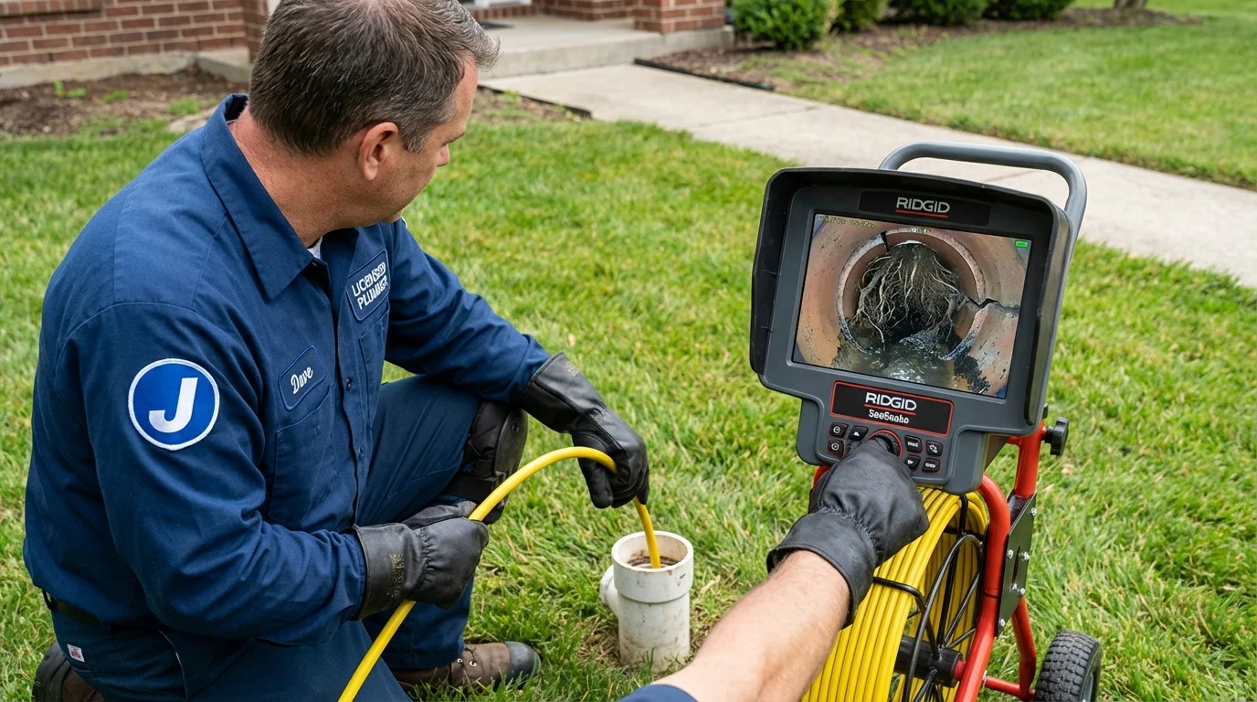 Sewer camera inspection being performed by Johns Plumbing LLC in Dade City